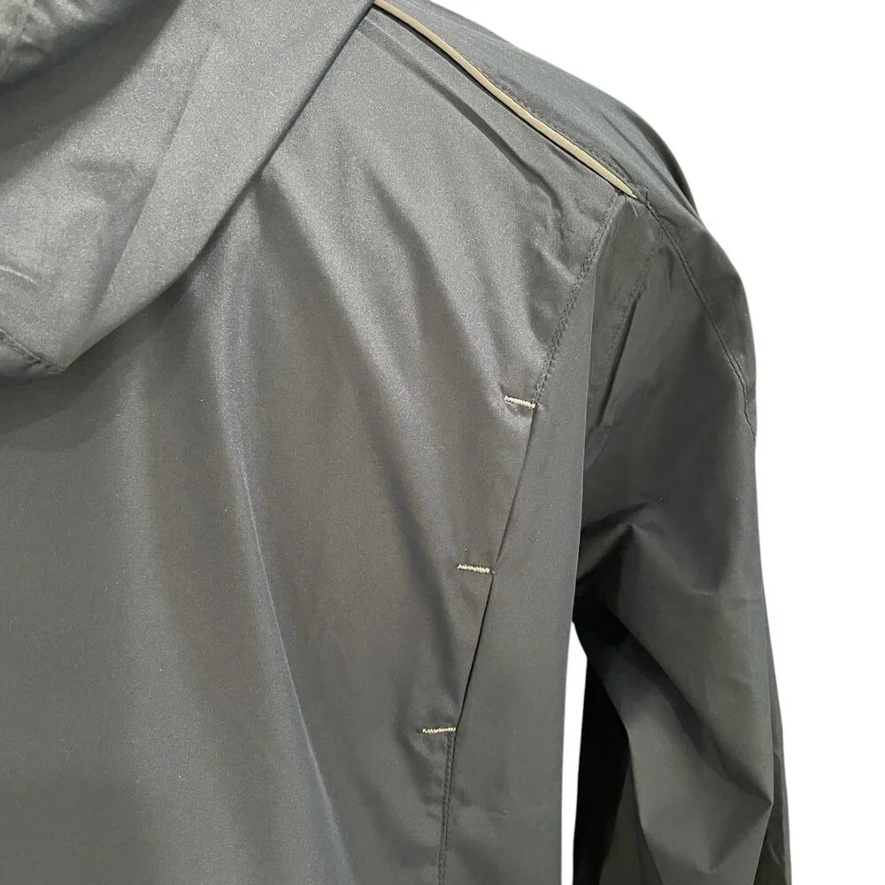 Trimark Mens Navy Lightweight‎ Windbreaker Jacket Hooded Outdoor Hiking Large